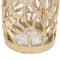 Gold Aluminum Coastal Candle Holder, 10" x 5" x 5"